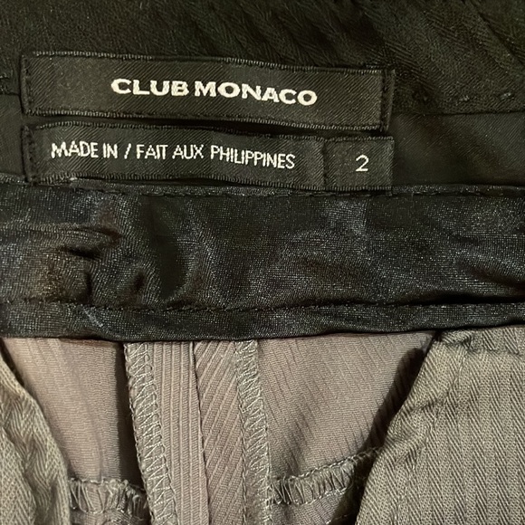Club Monaco Wool Blend Trousers Pants Size 2 Gray. Low waist - Picture 3 of 11